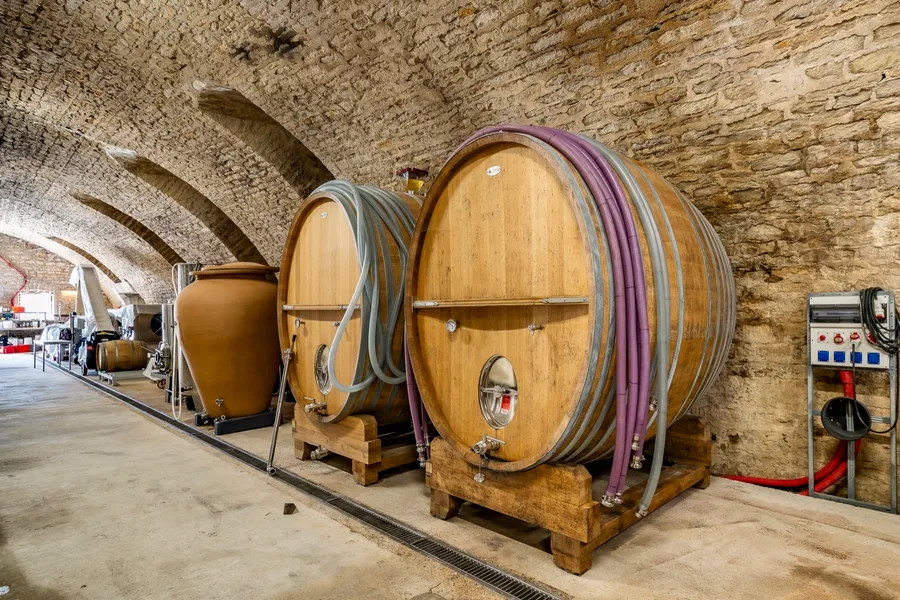 Foudres d'élevage au Domaine d'Aubigny, Bourgogne